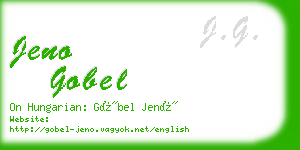 jeno gobel business card